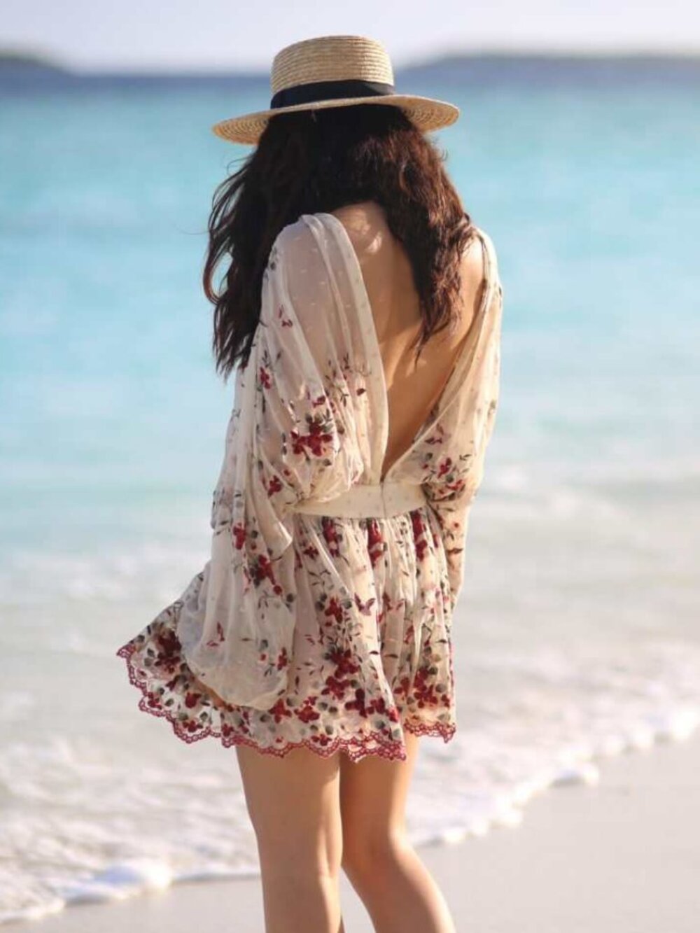 Zimmermann Sakura Cherry Blossom Embroidered Floating Mini Dress Size XS